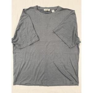 Linea Dome Shirt Mens 2XL Gray Geometric Pattern Short Sleeve Rayon Blend